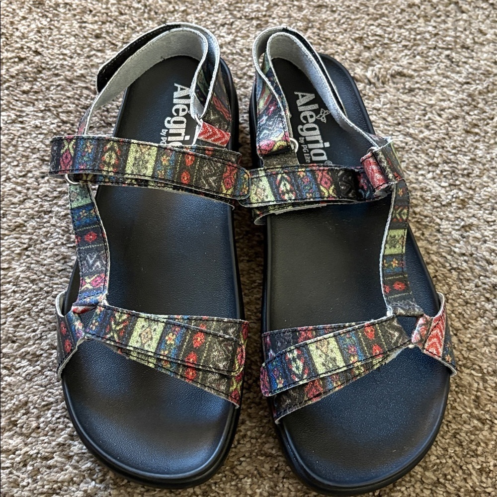 Alegria Multicolor Strappy Sandals
